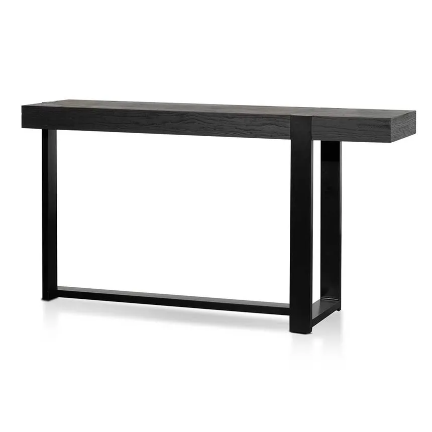 1.5m Wooden Console Table - Full Black