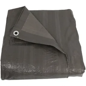 16' x 20' Waterproof Multi-Purpose Poly Tarp - Dark Gray