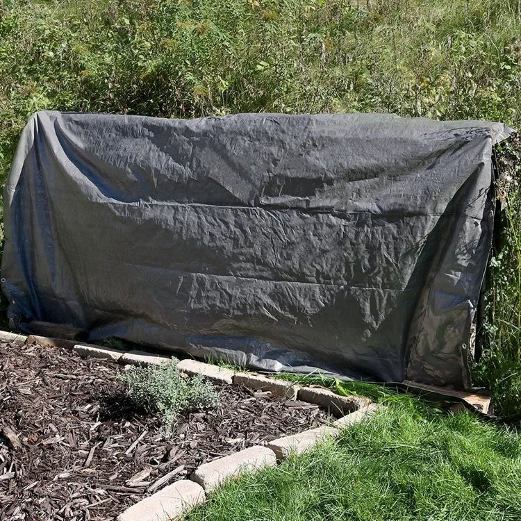 16' x 20' Waterproof Multi-Purpose Poly Tarp - Dark Gray