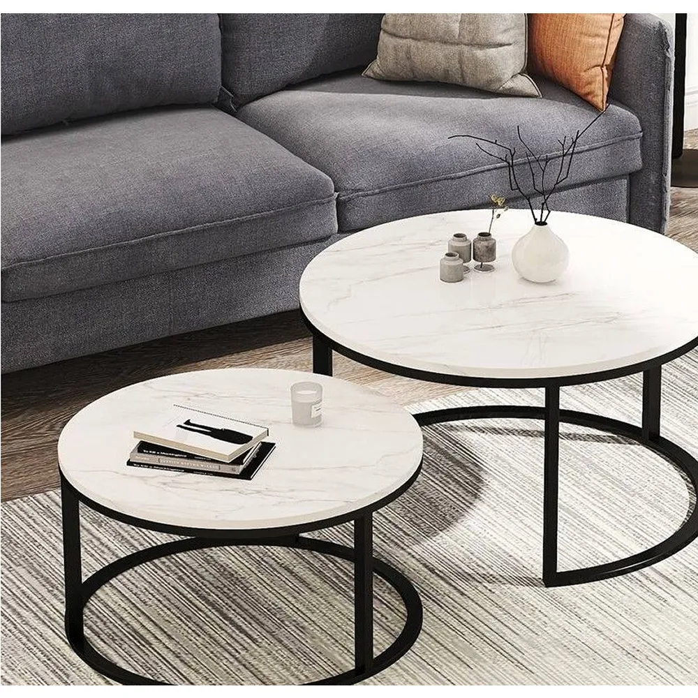 2-In-1 Easy To Assemble Coffee Table With Sturdy Metal Frame