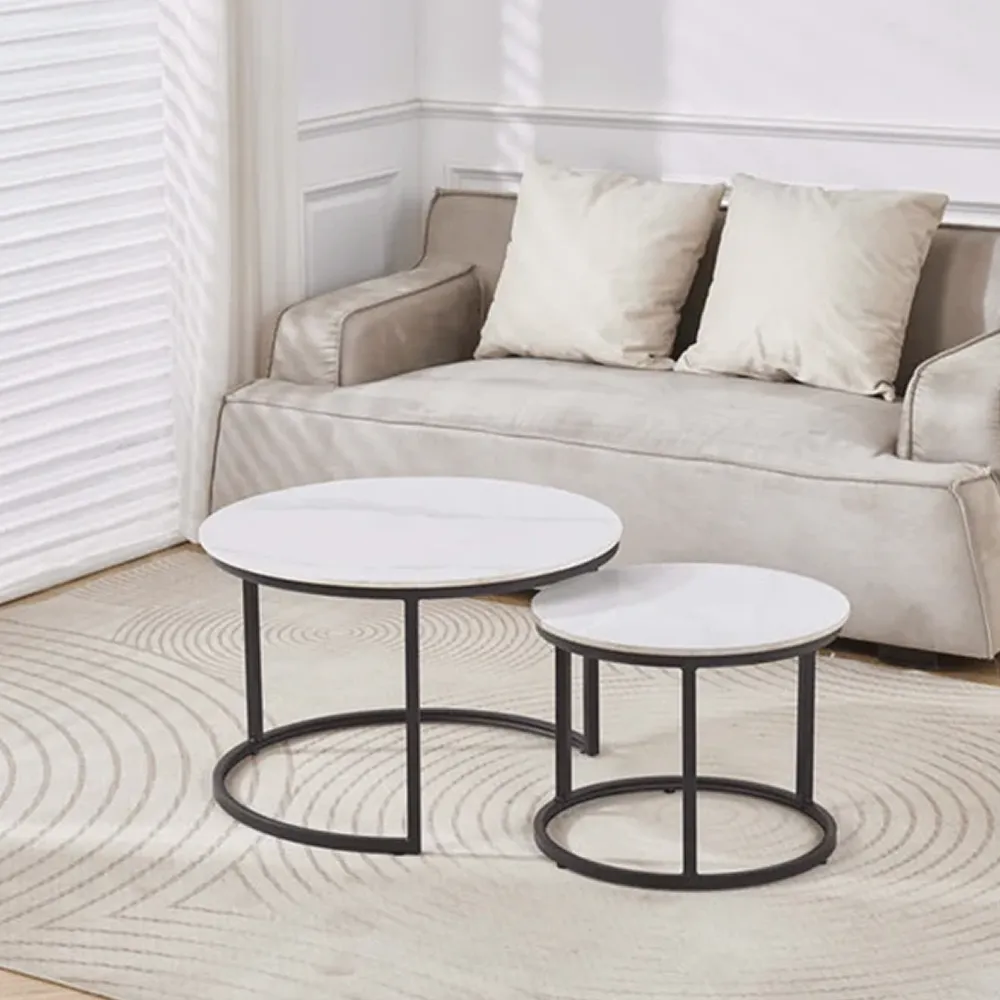 2-In-1 Easy To Assemble Coffee Table With Sturdy Metal Frame