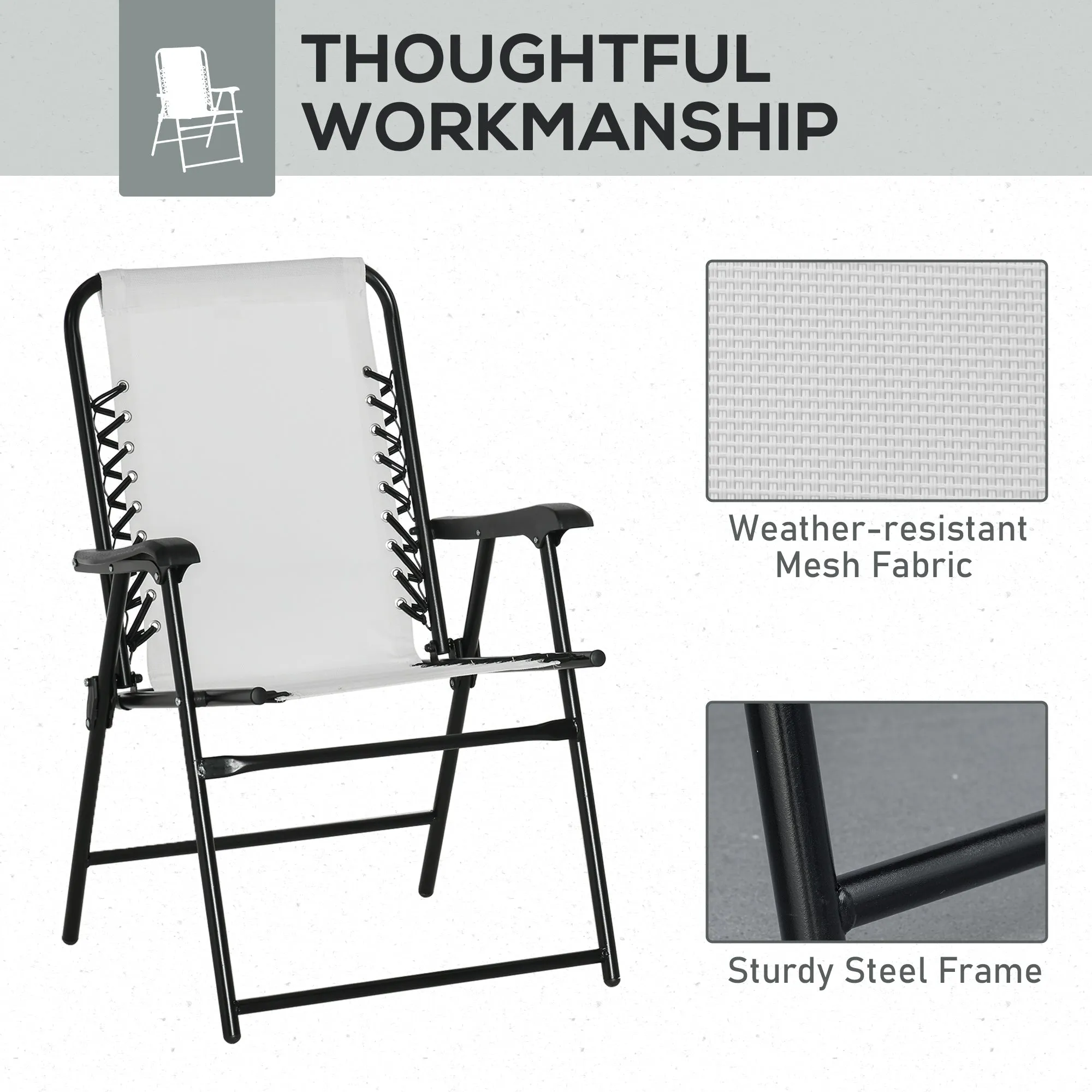 2-Pieces Patio Folding Chair Set