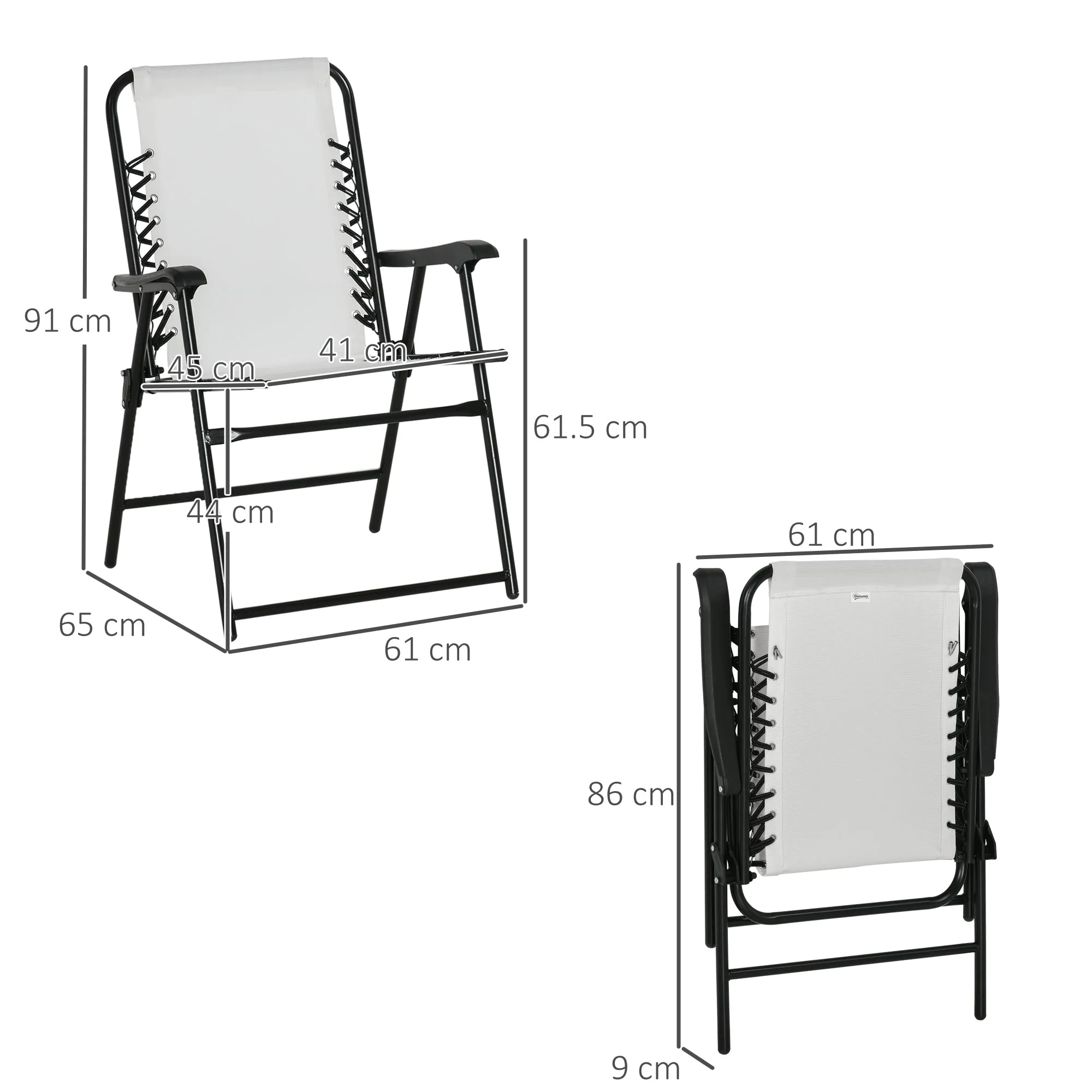 2-Pieces Patio Folding Chair Set