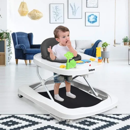 3 in 1 Foldable Baby Walker-Gray