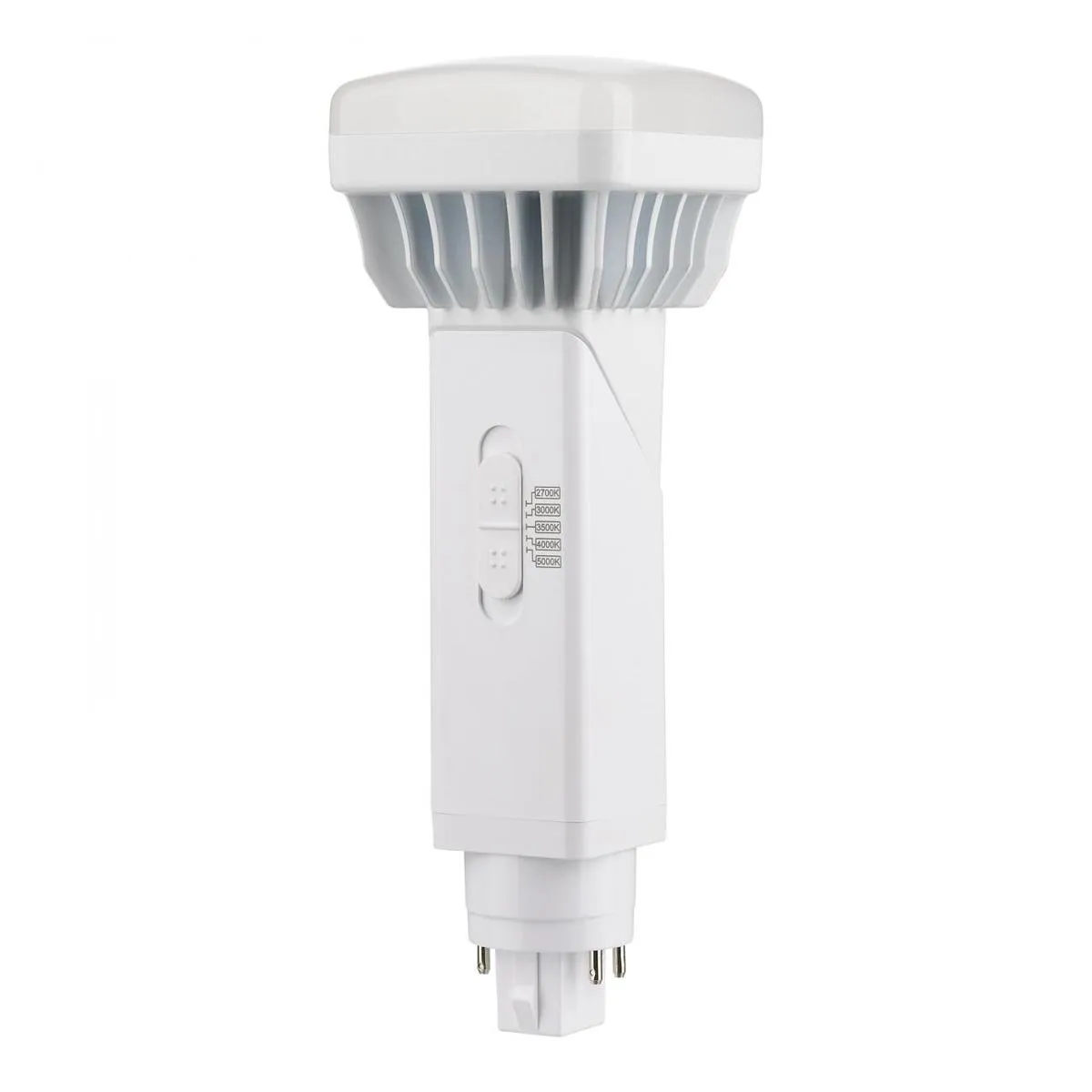 4 Pin PL LED Bulb, 16W, 1800lm, 2700K to 5000K, Universal, 42W CFL Equal, G24q Base, Direct Or Bypass