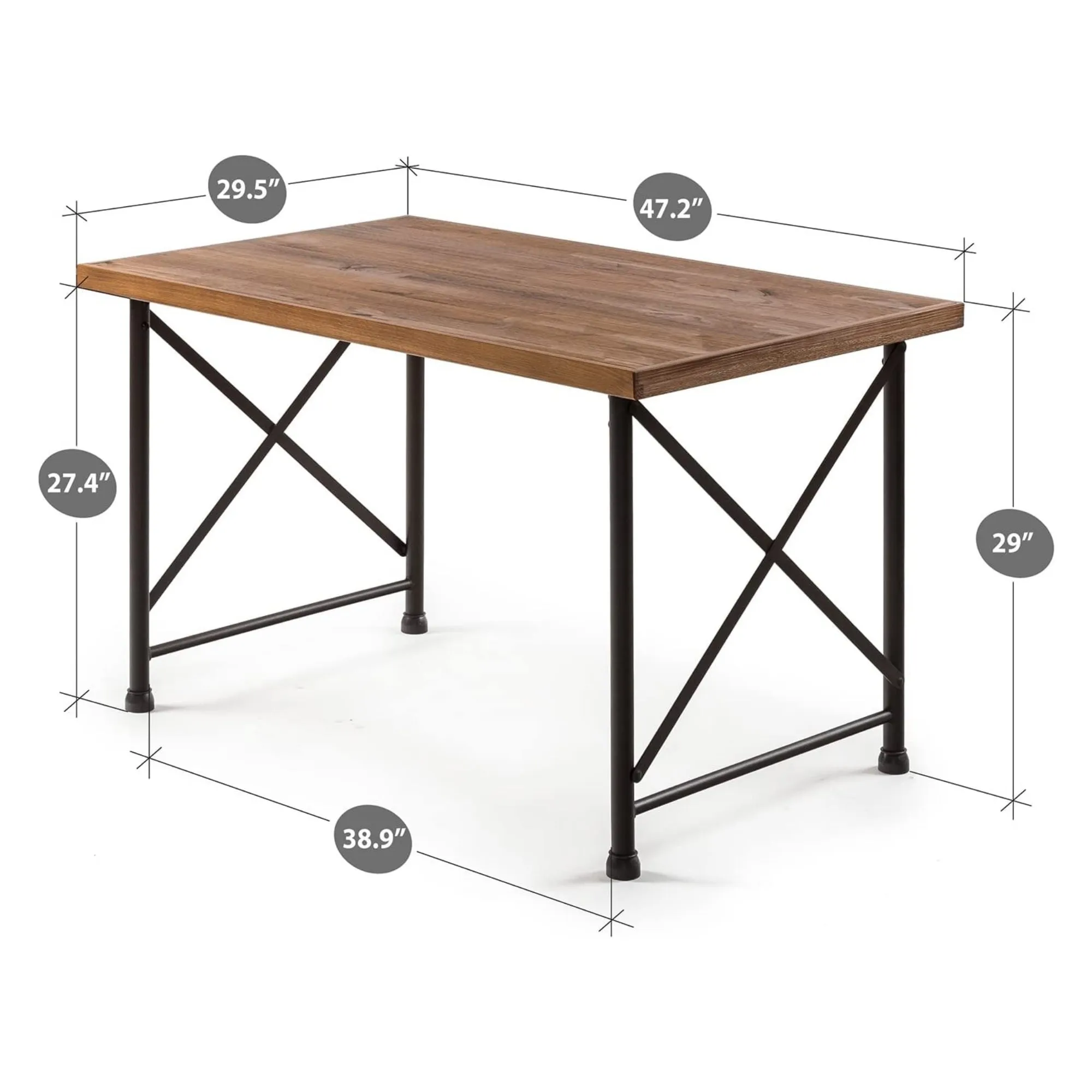 Alicia Metal and Wood Dining Table