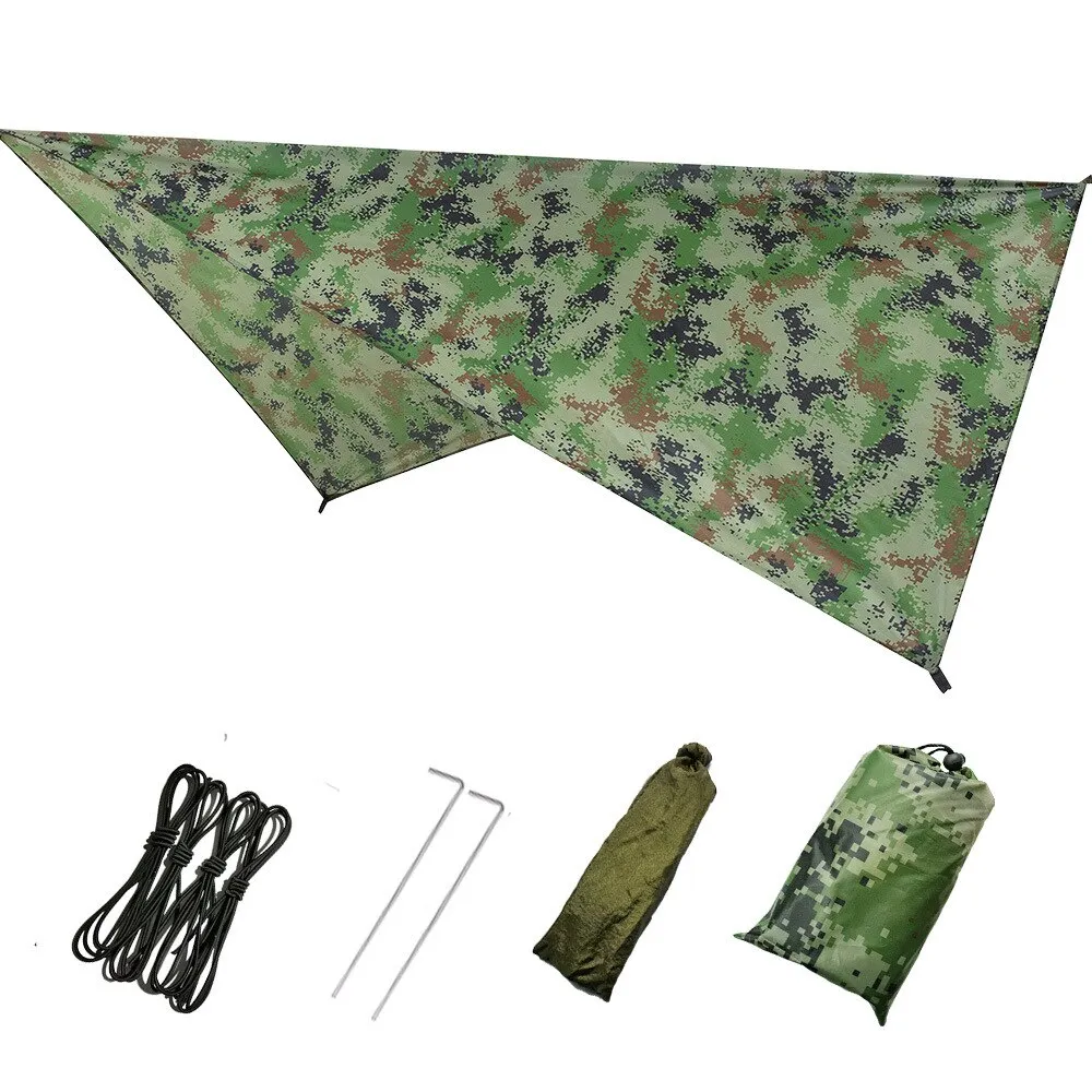 Anti-UV Beach Sun Shade Camping Tarp Tent Hammock Rain Fly Camping Sunshade Awning Canopy Pergola Waterproof Ultralight Tarp