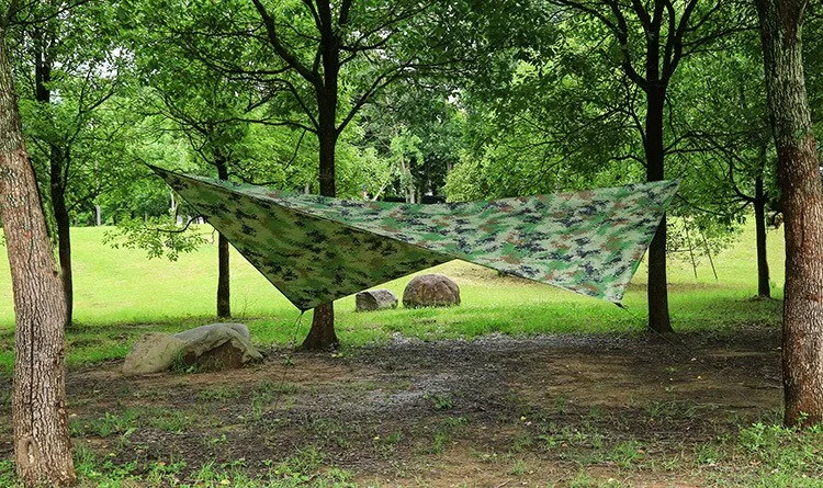 Anti-UV Beach Sun Shade Camping Tarp Tent Hammock Rain Fly Camping Sunshade Awning Canopy Pergola Waterproof Ultralight Tarp