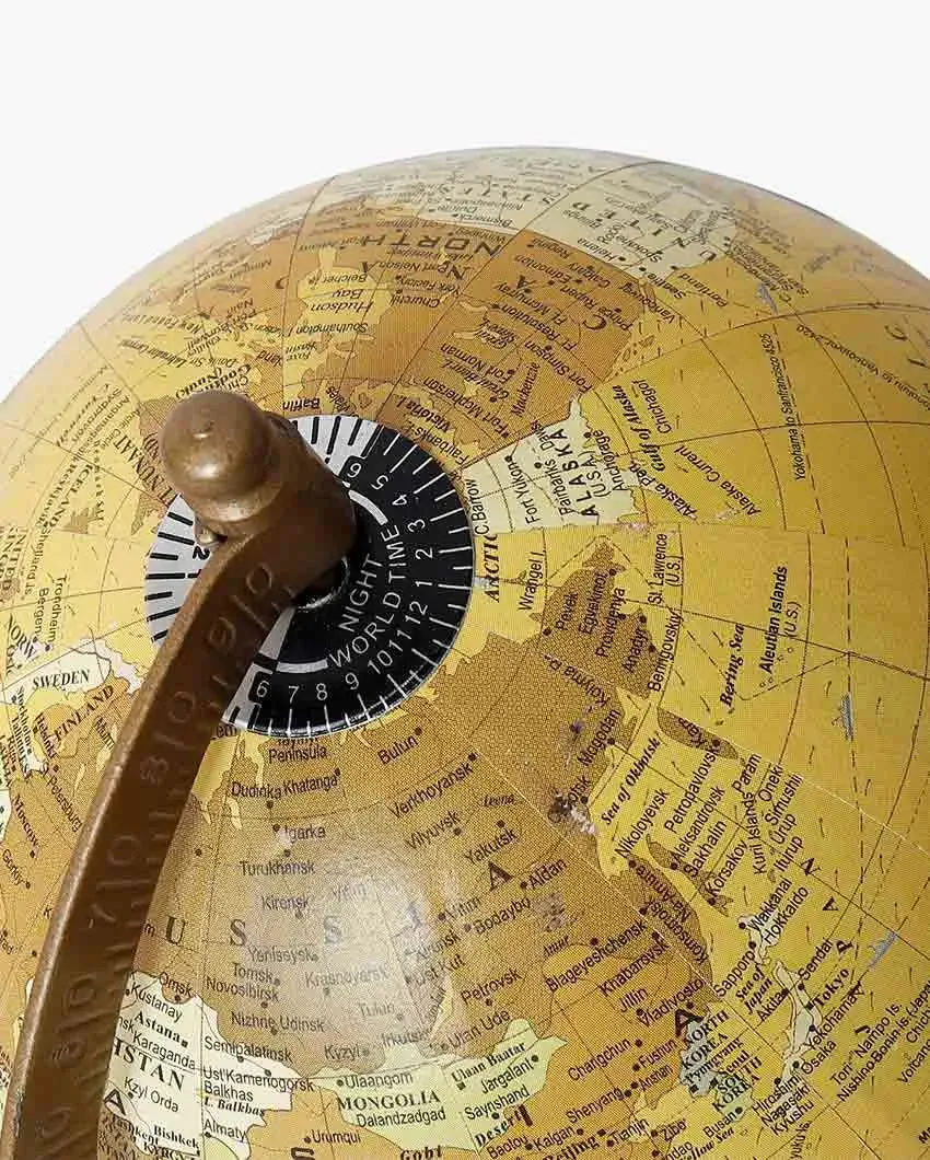 Antique Frame Round Globe Map Table Decor | 5 x 8 inches