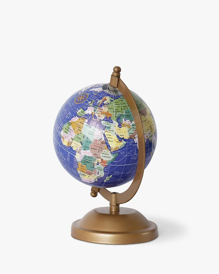 Antique Frame Round Globe Map Table Decor | 5 x 8 inches