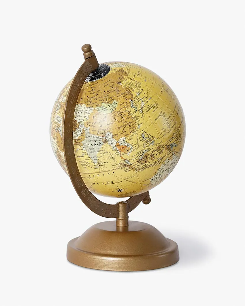 Antique Frame Round Globe Map Table Decor | 5 x 8 inches