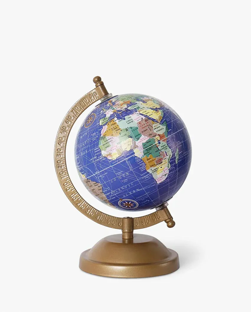 Antique Frame Round Globe Map Table Decor | 5 x 8 inches