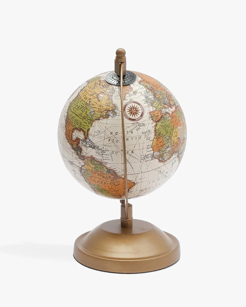 Antique Frame Round Globe Map Table Decor | 5 x 8 inches