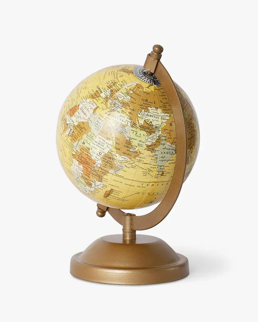 Antique Frame Round Globe Map Table Decor | 5 x 8 inches