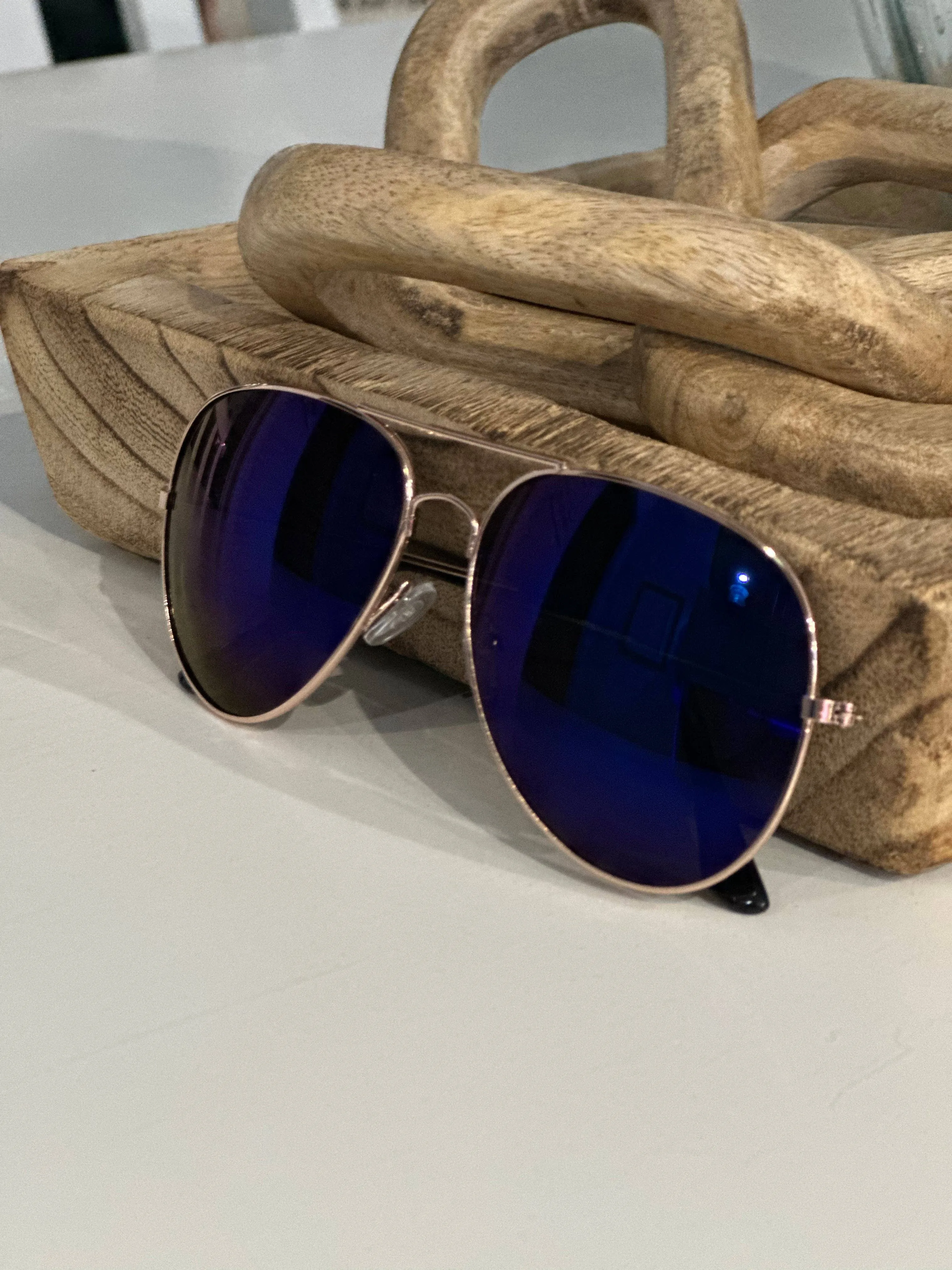 Ava Aviators "Dark Blue Gold"