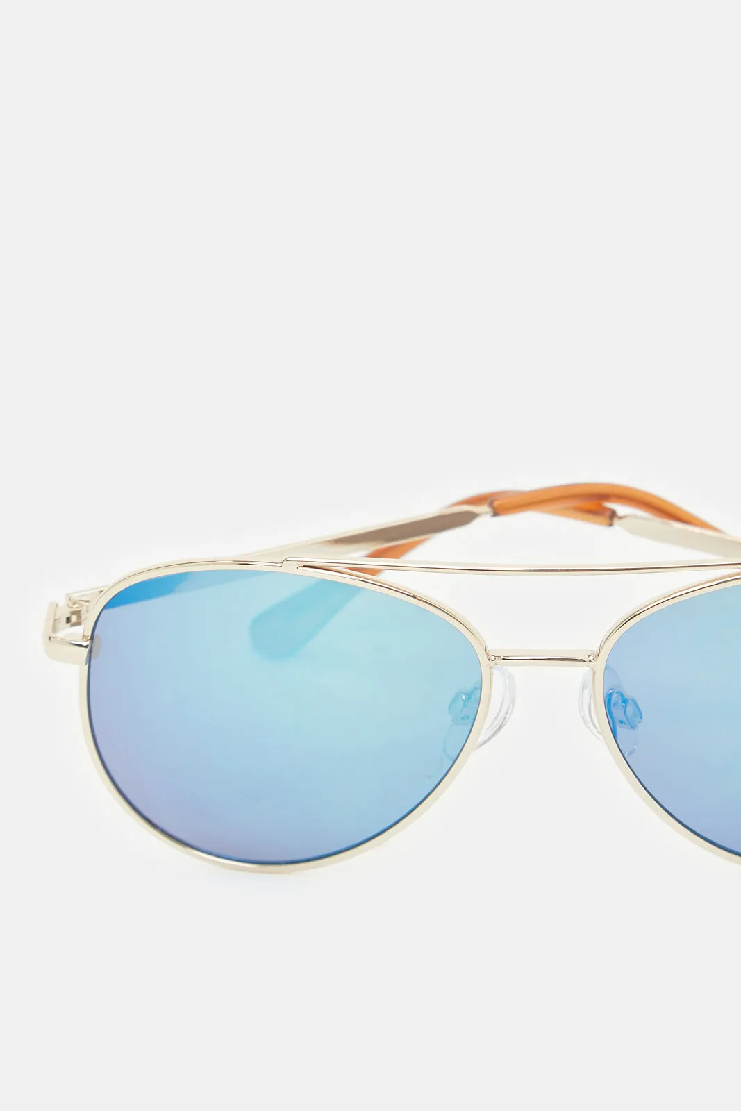 Boys Gold Aviator Sunglasses