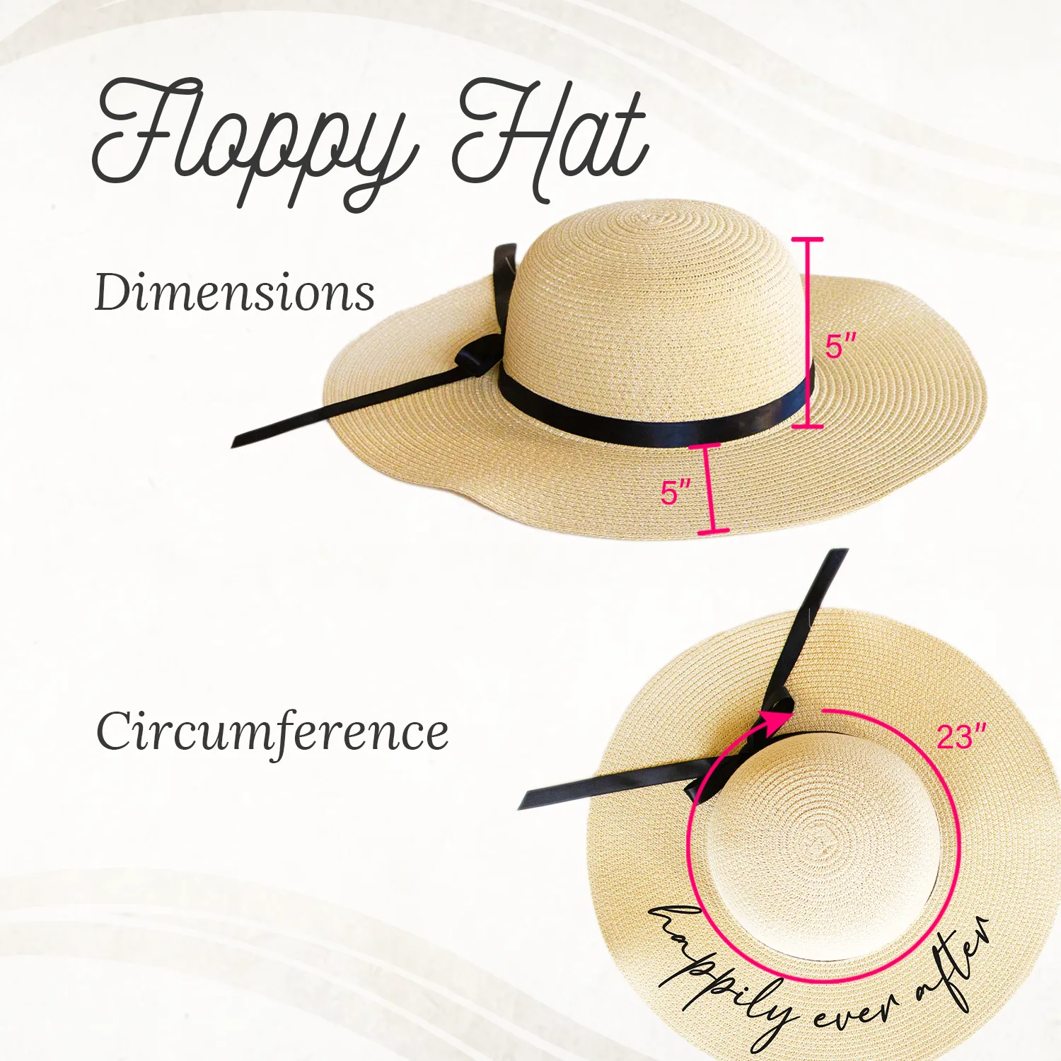 Bride Tribe Floppy Hats