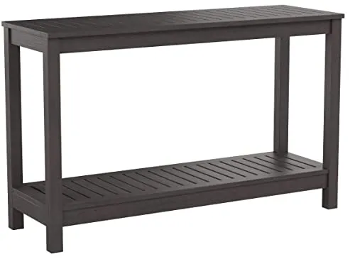 Cambridge Casual Westlake Solid Wood Console Table Indoor Outdoor Multifunctional Buffet Bar Storage Organizer, Dark Grey