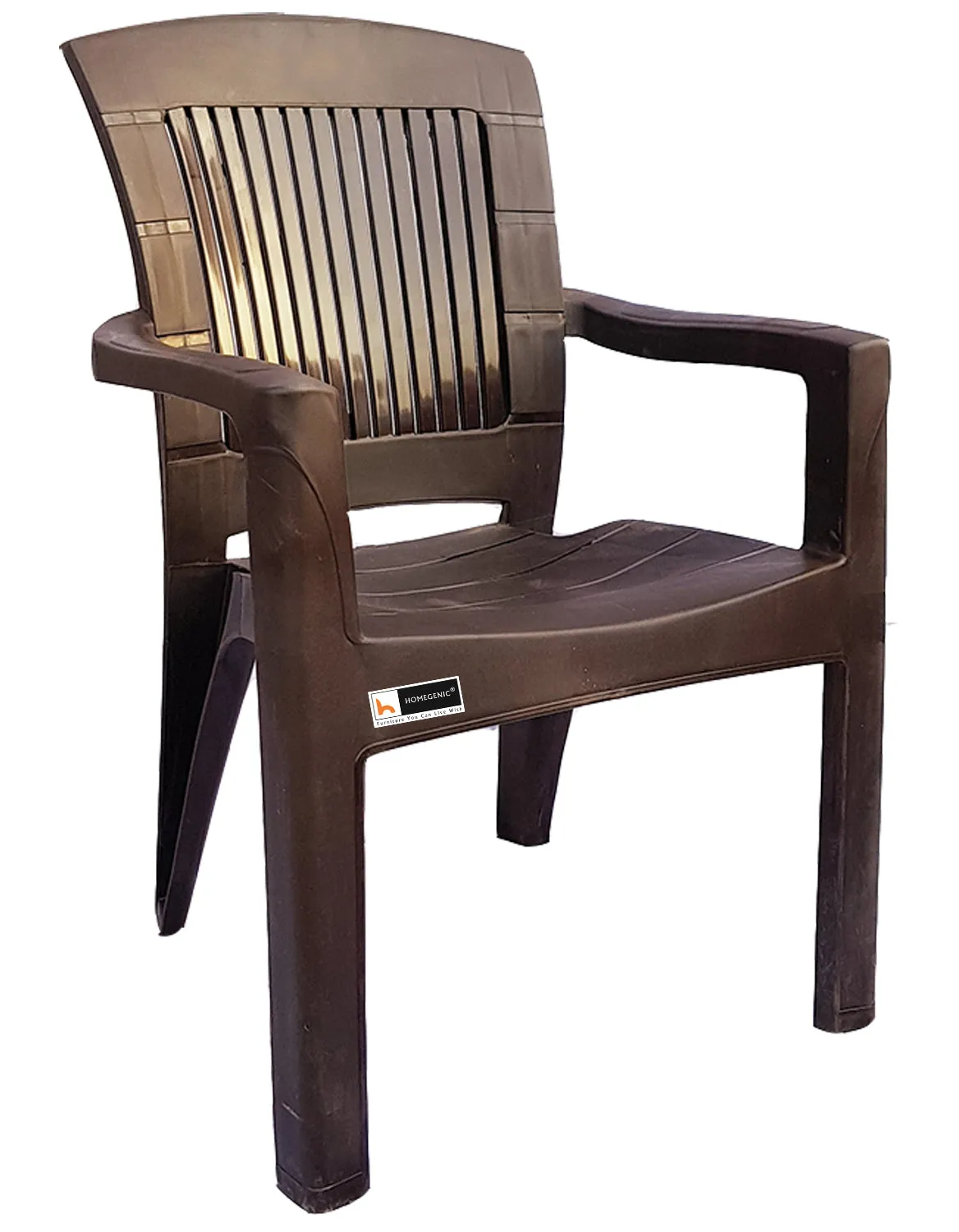 Choice Jaguar Plastic Chair (Weather Brown) Long Back Support