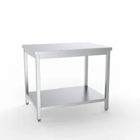 Combisteel Full 430 Stainless Steel 600 Line Worktable With Shelf  - 7333.0075