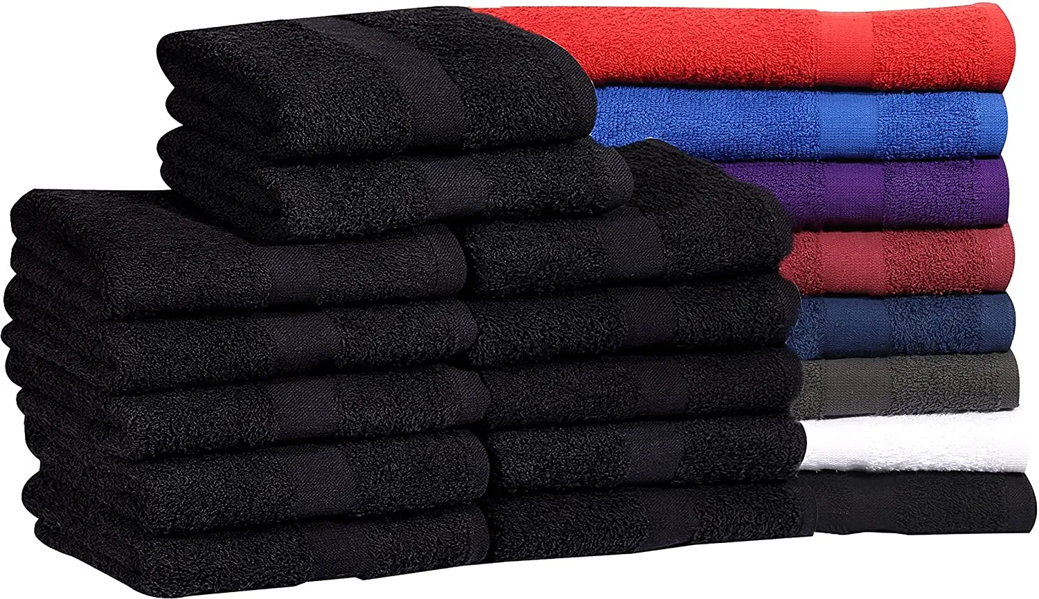 Cotton Salon Towels (120-Pack 16x27 inches) - Soft Absorbent Quick Dry Gym-Salon-Spa Hand Towel