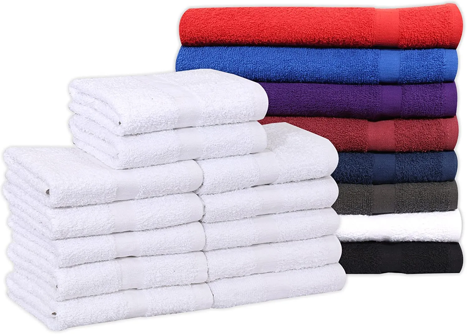 Cotton Salon Towels (120-Pack 16x27 inches) - Soft Absorbent Quick Dry Gym-Salon-Spa Hand Towel