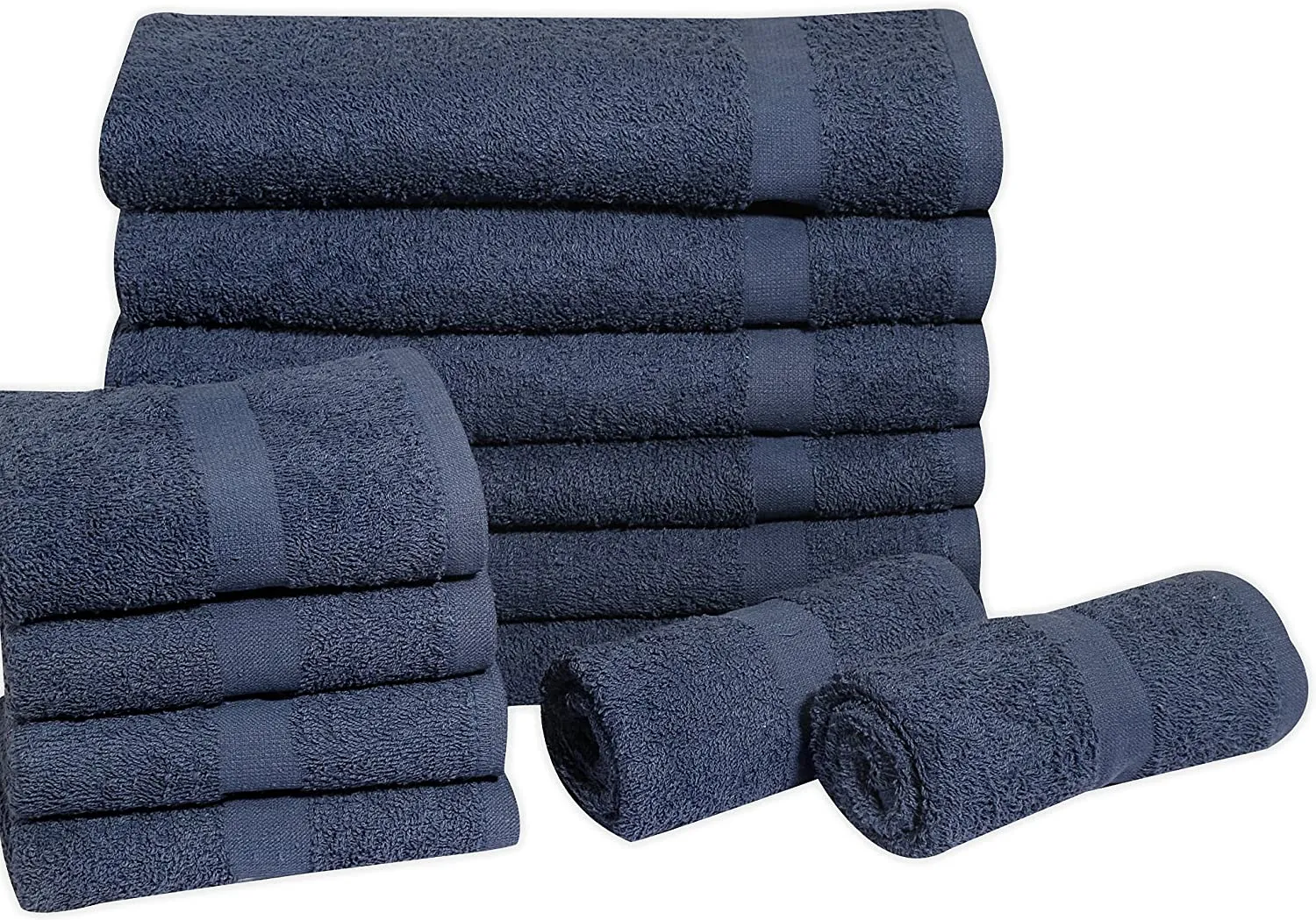 Cotton Salon Towels (120-Pack 16x27 inches) - Soft Absorbent Quick Dry Gym-Salon-Spa Hand Towel