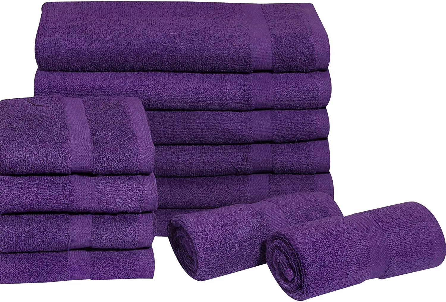 Cotton Salon Towels (120-Pack 16x27 inches) - Soft Absorbent Quick Dry Gym-Salon-Spa Hand Towel