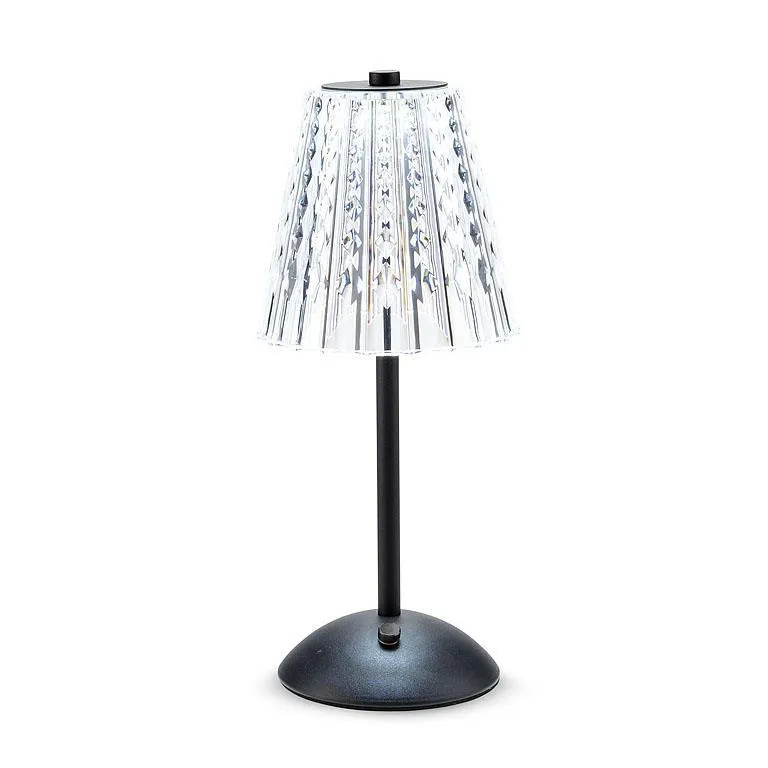 Crystal Shade LED Table Light - Black