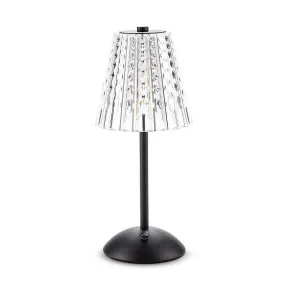 Crystal Shade LED Table Light - Black