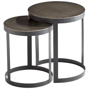 Cyan Design 10734 Monocroma Side Table - Silver And Black