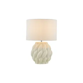 Dar IDO422 | Idonia Table Lamp | White Textured Base with Shade