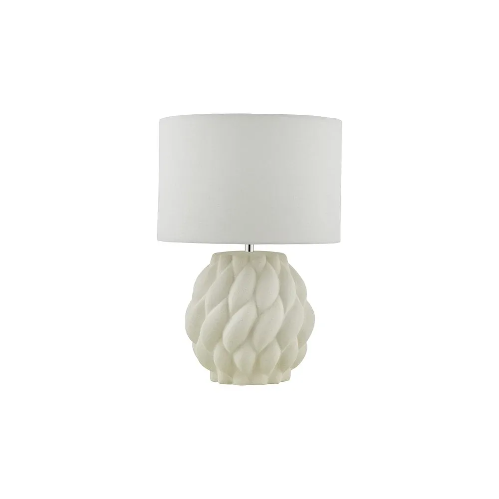 Dar IDO422 | Idonia Table Lamp | White Textured Base with Shade