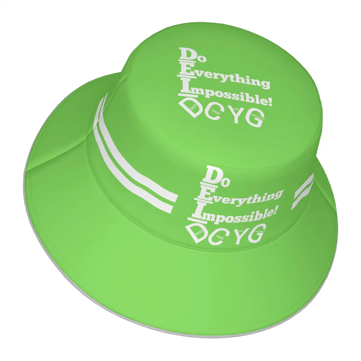 DCYG 24 DEI White & Light Green Bucket Hat