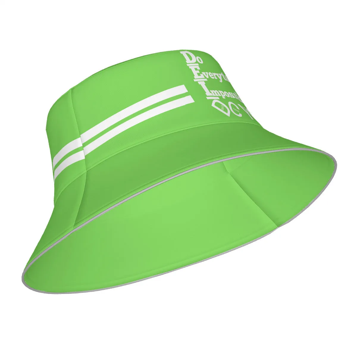 DCYG 24 DEI White & Light Green Bucket Hat