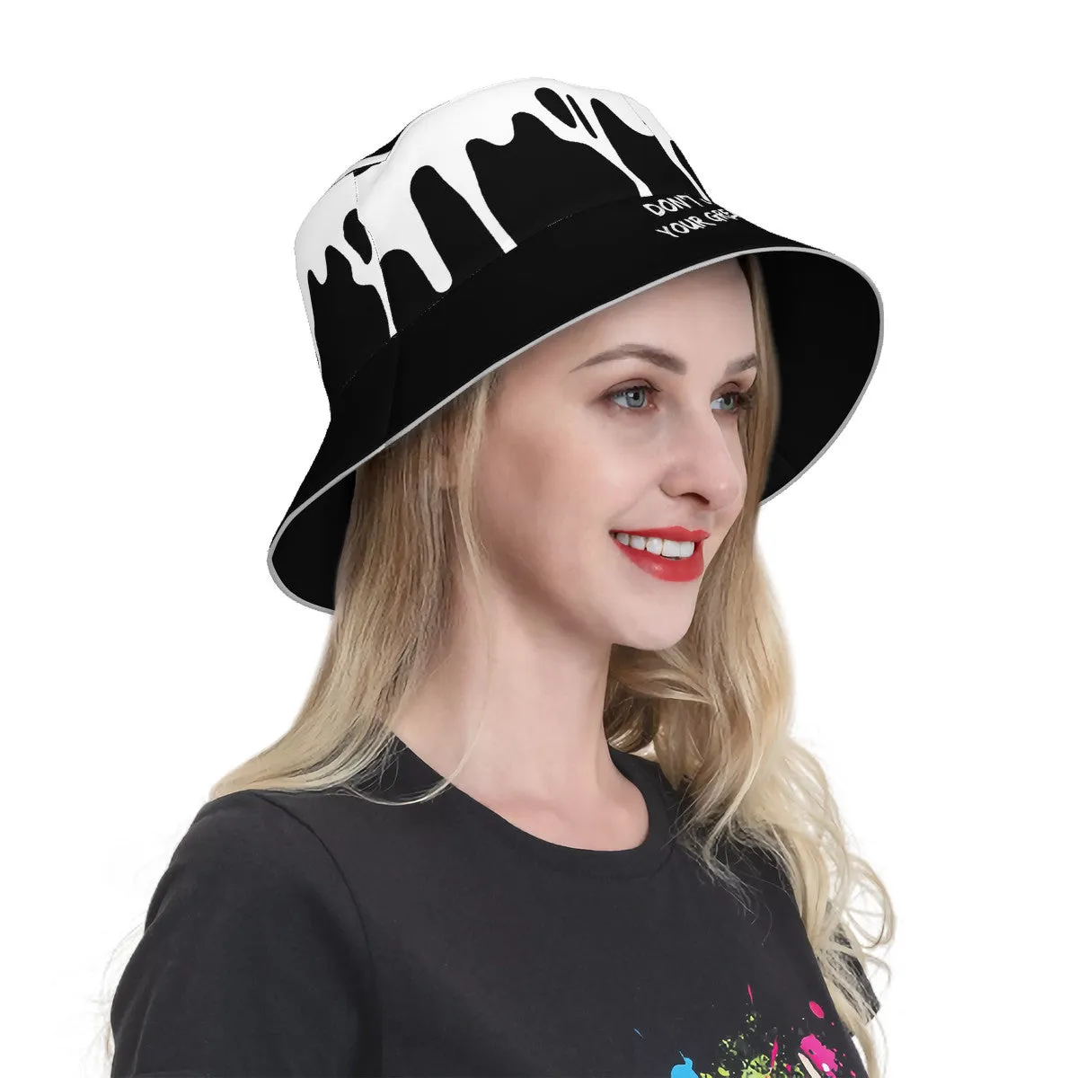 DCYG 24 DRIP White & Black  Bucket Hat