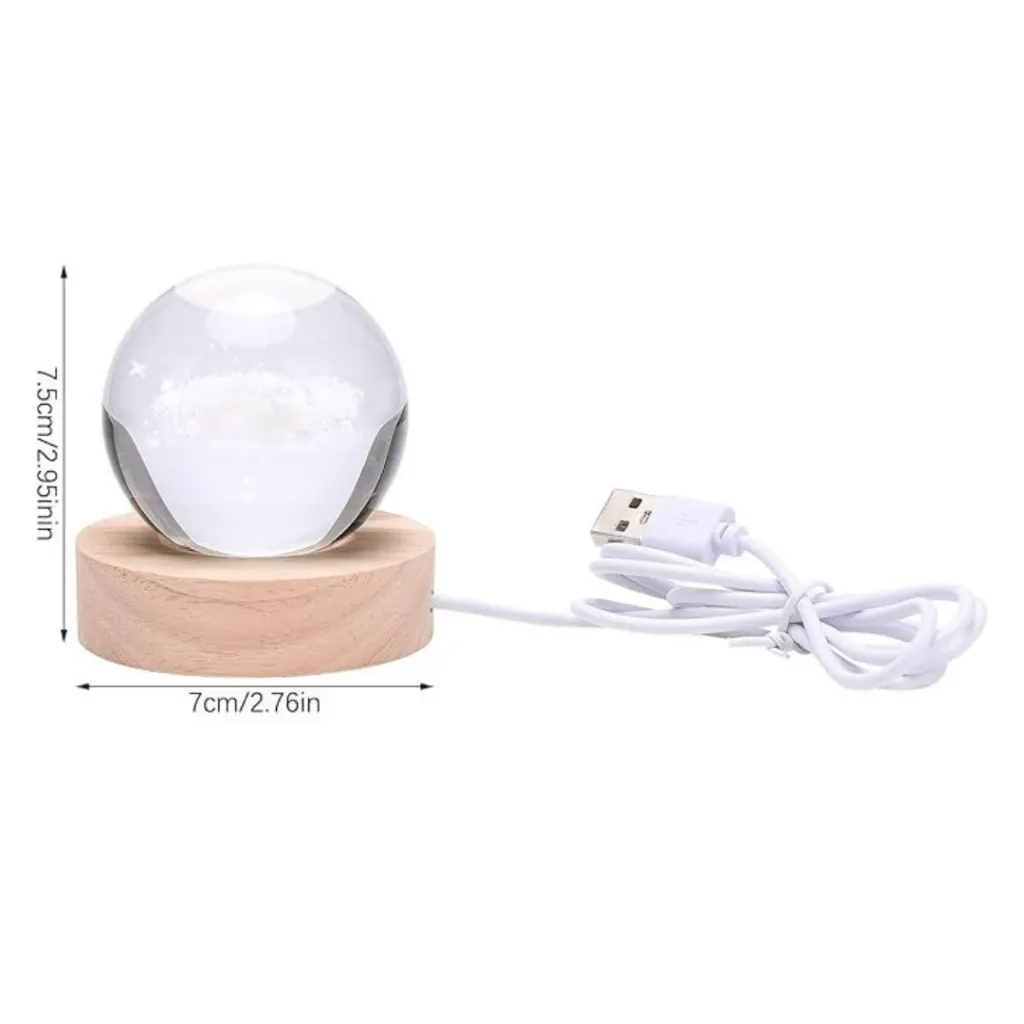 Galaxy Crystal Ball USB Led Night Lamp | 3 x 4 inches