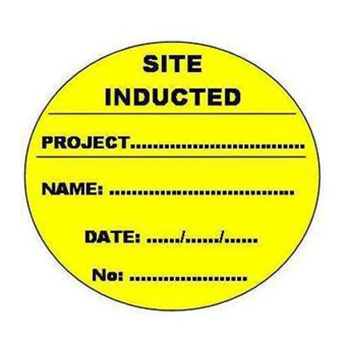 Hard Hat Induction Stickers - Pack 50