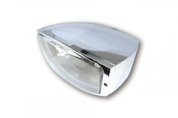 HIGHSIDER 223-055 Headlight 5-3/4 inch "OREGON" Rectangular Bottom Mount - Chrome