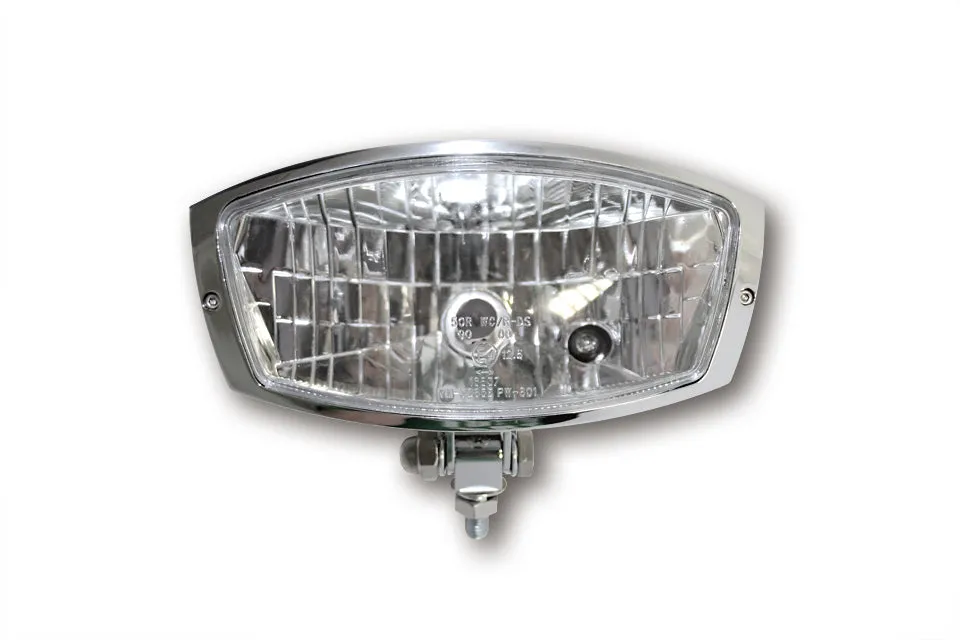 HIGHSIDER 223-055 Headlight 5-3/4 inch "OREGON" Rectangular Bottom Mount - Chrome