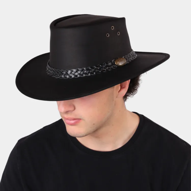 Jacaru Hats Wallaroo Oiled - Black