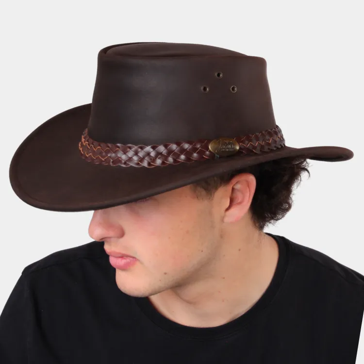 Jacaru Hats Wallaroo Oiled - Brown