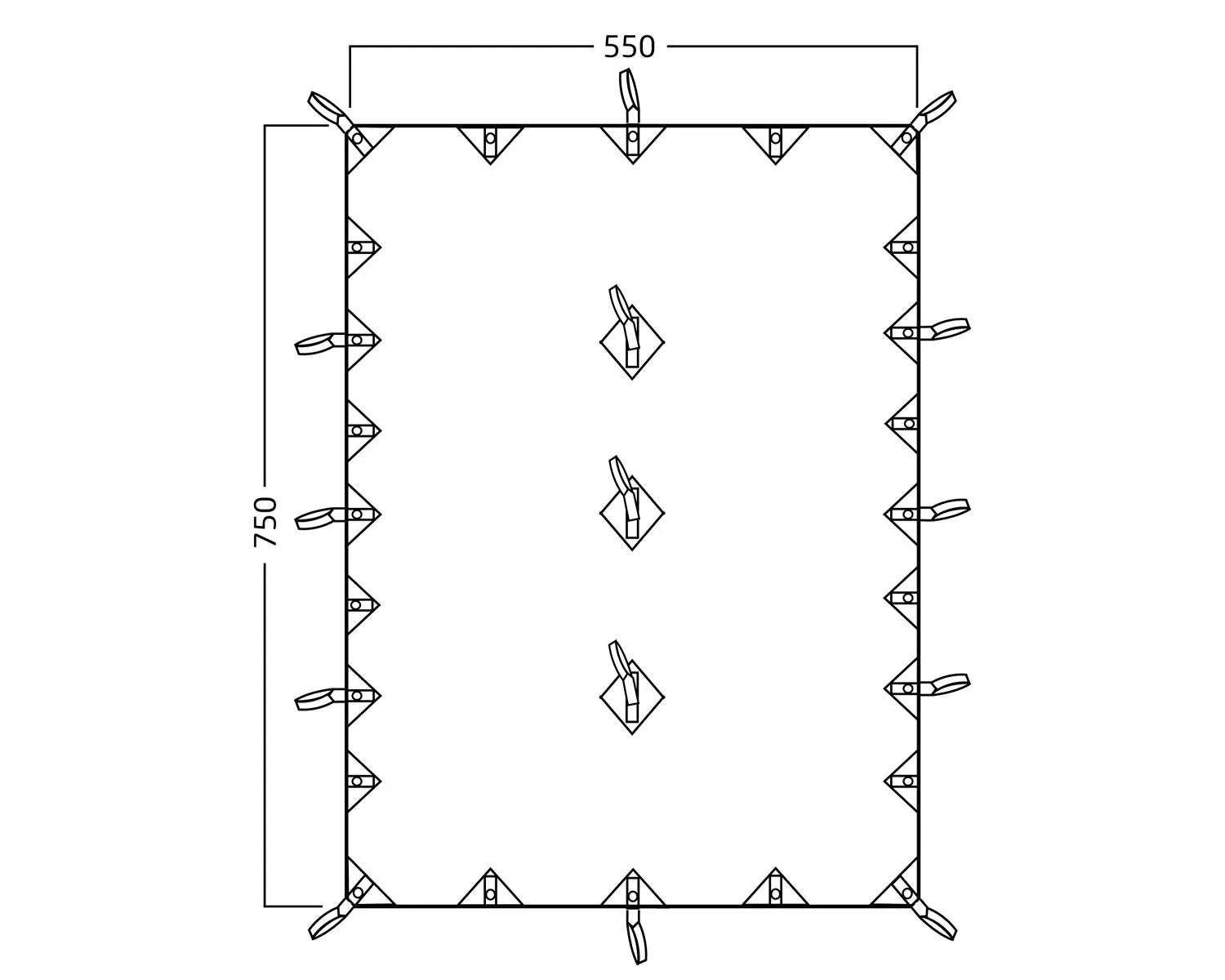 Kari 41 Basic cotton tarp - 41 m² - Natural