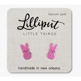 Lilliput Little Things Marshmallow Bunny Earrings