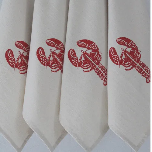 Lobster Cotton Tea Towel & Napkins