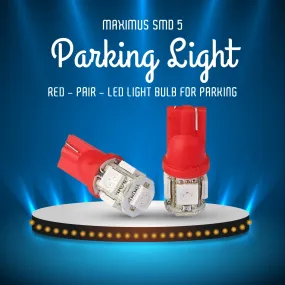 Maximus SMD 5 Parking Light Red - Pair - Led Light Bulb For Parking | SMD Car Interior Reading Dome Lamps Parking Lights Car Accessories