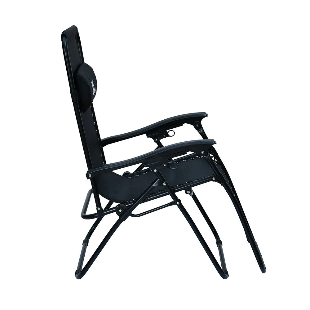 Nilkamal Lisle Foldable Easy Chairs   Table Set (Black)