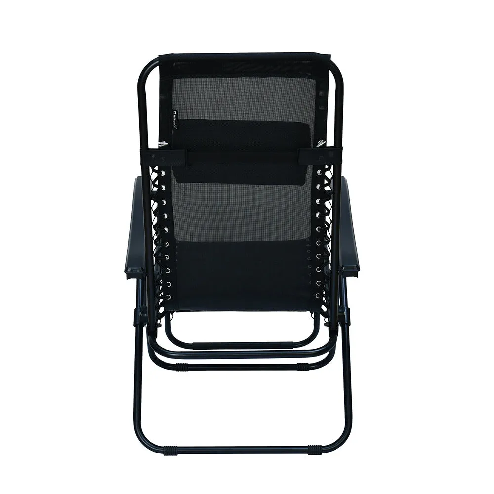 Nilkamal Lisle Foldable Easy Chairs   Table Set (Black)