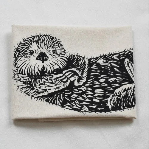 Otter Cotton Tea Towel & Napkins