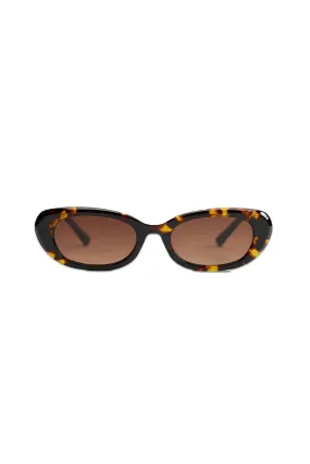 Oval Tortoiseshell-Effect Sunglasses